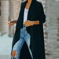 thumbnail image 5 of jsaierl Women's Casual Long Open Front Drape Lightweight Duster High Low Hem Maxi Long Sleeve Cardigan, 5 of 7