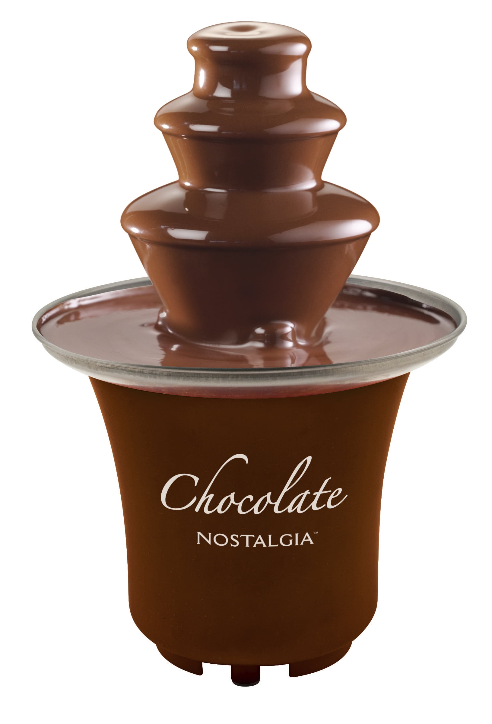 Nostalgia CFF3BR 8Ounce Chocolate Fondue Fountain, HalfPound Capacity