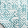 thumbnail image 4 of Safavieh Montauk Rhoda Geometric Runner Rug, Aqua/Ivory, 2'3" x 7', 4 of 8