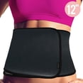 thumbnail image 2 of Formfit Thermal Slimmer Neoprene Belt. Flexible for Women. Helps Weight Loss. 12''. One Size Fits Waists up to 40.5". Metallic Black, 2 of 4