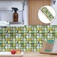 thumbnail image 2 of 2 Rolls Peel and Stick Wallpaper Border,Square Tile Pattern Self Adhesive PVC Wallpaper Decorative for Bedroom Kitchen Living Room Home Decor, 2 of 7