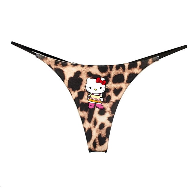 Anime Sanrio Hello Kitty Tanga Sexy para pareja, estilo Harajuku, ropa interior delgada, tentación Sexy, regalo de cumpleaños Kawaii, chica caliente, imprescindible