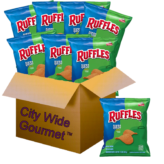 Ruffles Queso , 1.5 ounce bags (Pack of 8) , Bundled by City Wide Gourmet