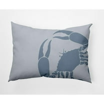 E by Design Crab Dip Nautical Indoor/Outdoor Lumbar Throw Pillow