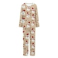 thumbnail image 5 of successthop Soft Christmas Pajamas for Women Snowman Long Sleeve Crewneck Pullover Nightwear and Pj Pant Xmas Sleepwear, 5 of 6
