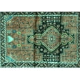 thumbnail image 1 of Ahgly Company Indoor Rectangle Persian Turquoise Blue Traditional Area Rugs, 7' x 9', 1 of 4