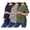 Blue + Gray + Green, variant on Weardear 3 Pack Maternity Shirts Split Side Loose Pregnancy Tops Crew Neck Short Sleeve Maternity Clothes