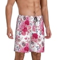 thumbnail image 2 of Sikiie Peonies And Roses Mens Pajama Shorts, Lightweight Lounge Pant with Pockets Soft Sleep Pj Shorts for MenLarge, 2 of 6