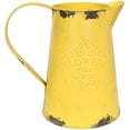 thumbnail image 1 of Yellow Metal Flower Vase Vintage Jug Pitcher Rustic Shabby Chic Decor Farmhouse Kitchen Home Decor, 1 of 5