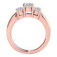 thumbnail image 3 of Aonejewelry 1 Ct. Three Stone Diamond Engagement Ring Crafted In 14k Solid Rose & White Gold, 3 of 3