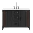 thumbnail image 5 of Modway Steamforge 48" Single Sink Bathroom Vanity in White Black, 5 of 11