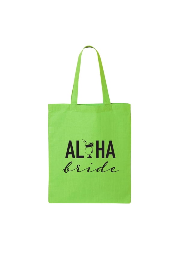 Aloha Bride Cotton Canvas Tote Bag
