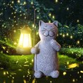 thumbnail image 3 of Luz de escultura de gato luz Solar de estatua de Animal creativa para el hogar Patio césped, 3 of 9