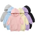 thumbnail image 1 of Sweat à Capuche pour Filles, Robe Décontractée à Manches Longues avec Poche Kangourou, Pull Mi-Long Taille 1-5 Ans, 1 of 9