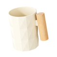 thumbnail image 3 of Taza para cepillo de dientes, taza de almacenamiento para cepillado bucal, taza para beber con mango de madera, para adultos, parejas, amigos, niñas y niños, regalo de vacaciones Cremoso, 3 of 8