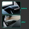 thumbnail image 4 of Xotic Tech Set Carbon Fiber Style Interior Console Wrap Stripe Steering Wheel Paddle Shifter Window Switch Rear Air Vent Accessories Cover Trim Combo Kit, Compatible with Tesla Model 3 Y 2017-2020, 4 of 9