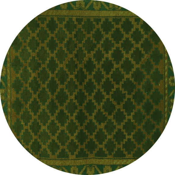 Ahgly Company Indoor Round Persian Green Traditional Area Rugs, 6' Round