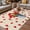 Yellow, variant on Red Tulip Flowers Outdoor Rug for Patio/Deck/Porch, Non-Slip Large Area Rug 4 x 6 Ft, Spring Floral Vintage Drum Country Blue Indoor Outdoor Rugs Washable Area Rugs, Camping Rug Carpet Runner