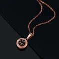 thumbnail image 2 of Gem Stone King 18K Rose Gold Plated Silver Black Diamond Round Pendant Necklace for Women (0.35 Cttw, Gemstone Birthstone, with 18 inch Chain), 2 of 3