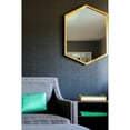 thumbnail image 2 of Coaster Company Versatile Hexagon Design 34"x24" Mirror, Gold Frame, 2 of 2