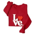 thumbnail image 5 of Valentines Sweatshirts for Women Love Heart Graphic Pullover Crewneck Long Sleeve Tops Valentine's Day Sweatshirt, 5 of 5