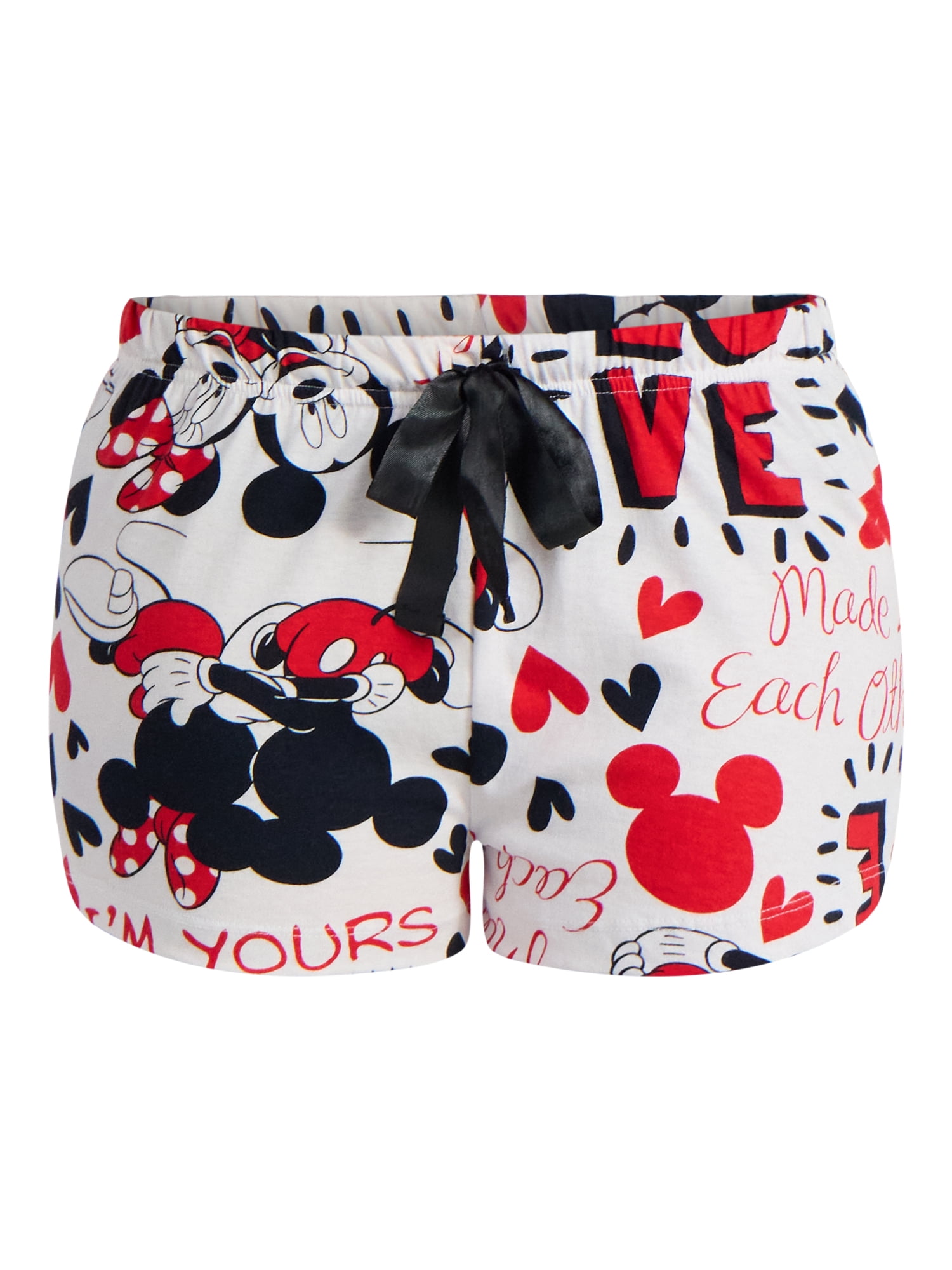 Disney Women's Mickey and Minnie Print Cotton Boxer Sleep Shorts, Sizes S-XXL