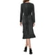 thumbnail image 3 of VESTIDO DE FIESTA CON BRILLO PARA MUJERES INSPIRE CHIC Cuello Redondo Manga Larga Volantes Alto Bajo Vestido M Negro, 3 of 6