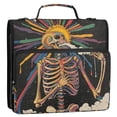 thumbnail image 5 of FORMRS Zipper Binder with Shoulder Strap 2-inch Ring 500 Sheet Capacity File Bag, Colorful Skeleton Sun, 5 of 5