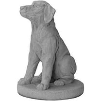 Solid Rock Stoneworks Lab on Base Statue - 15" tall x 12 w x 12 d - Concrete - Unfinished