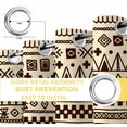 thumbnail image 6 of Boho Blackout Curtains for Bedroom/Living Room, Thermal Insulated Kitchen Curtains, Beige Brown Traditional Ethnic Geometric Motifs Grommet Darkening Window Treatment Drapes 42"x63"x2, 6 of 8