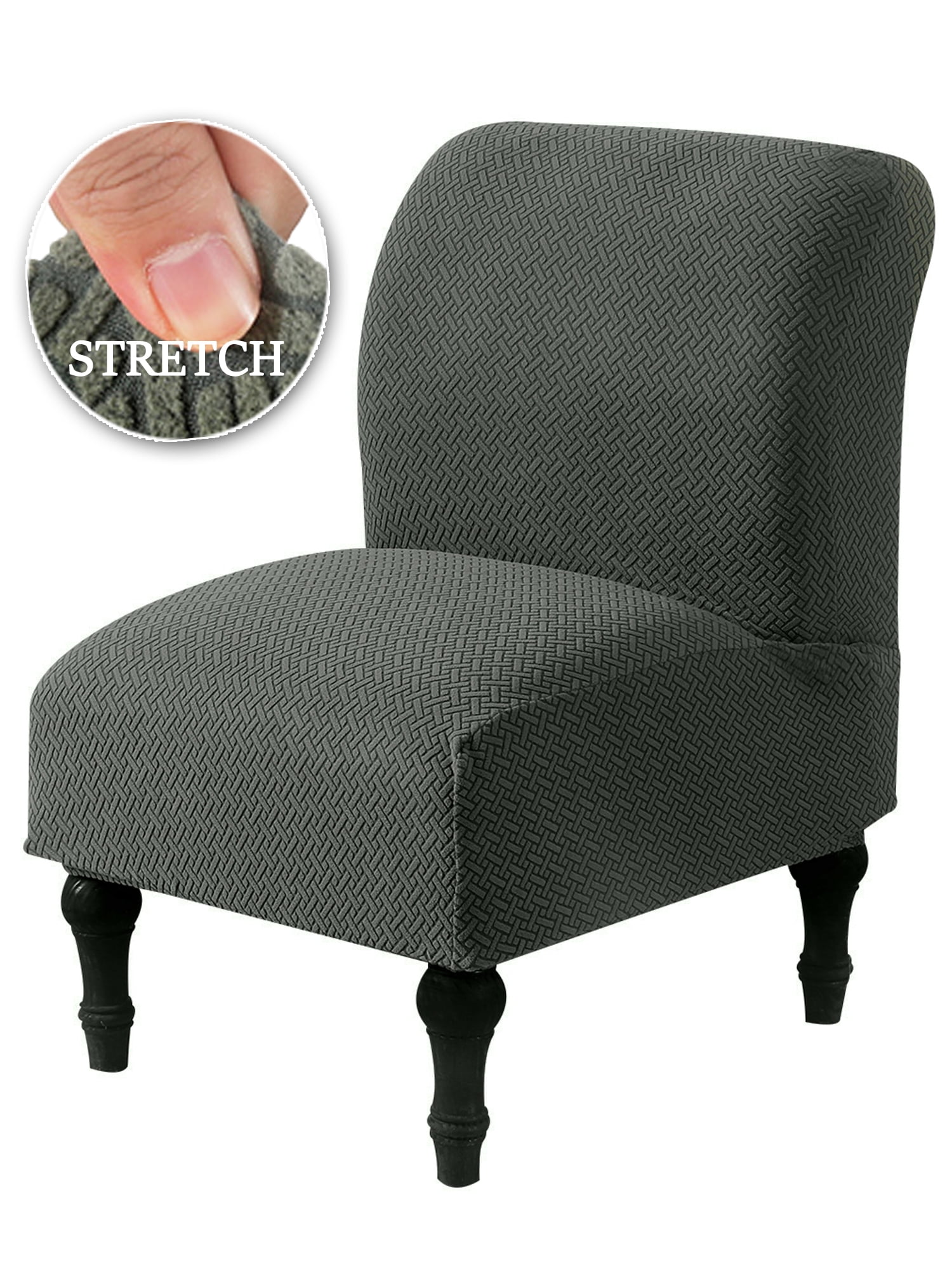 KBOOK Armless Accent Chair Cover Slipcover Jacquard Large Size Accent