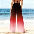 thumbnail image 6 of Mesh Beach Cover Up Pants for Women High Waisted Ombre Gradient Wide Leg Sheer Trousers Loose Fit Breathable Swimwear Outfits for Cruise, 6 of 7