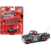 1957 Chevrolet Stepside Tow Truck "Texaco" Gray Metallic with Red Top 1/87 (HO) Scale Model Car by Classic Metal Works