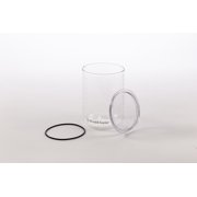 Brod & Taylor Sourdough Starter Jar, 32oz Size With Measuring Marks in in/cm and a Ring For Marking Starter Progress - Glass With a Loose Fitting Plastic Lid for Safety and Breathability