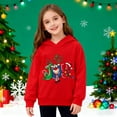 thumbnail image 3 of Children's Christmas Print Hooded Long-Sleeved Pullover, 3 of 8