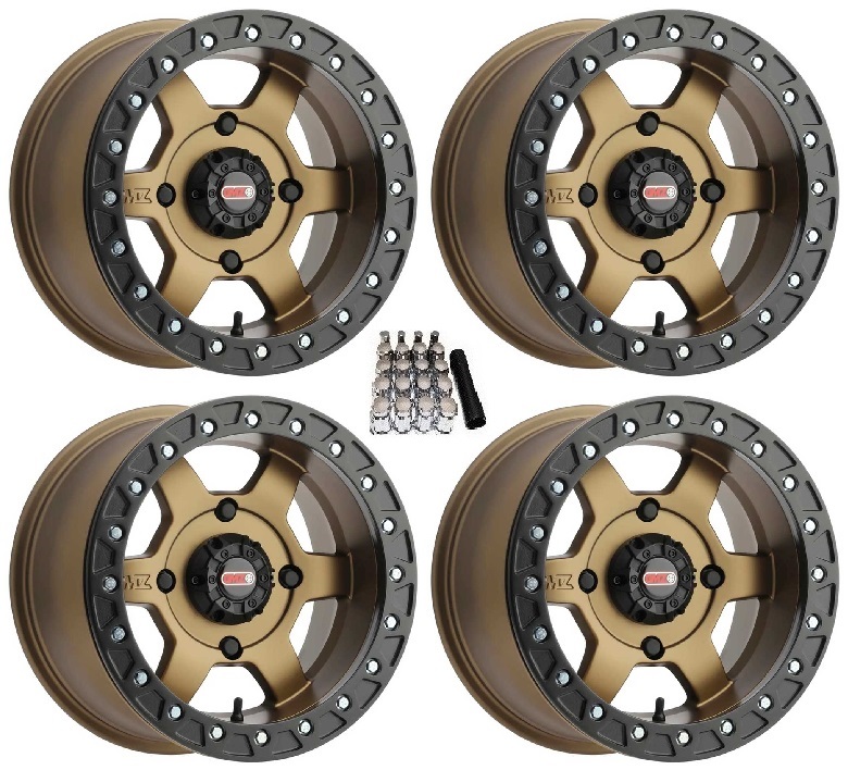 GMZ Casino Beadlock UTV Wheels Bronze 15x8/15x10 Polaris RZR 1000 XP