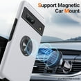 thumbnail image 5 of for Google Pixel 7 Case, Slim Fit Shockproof Protective Case for Pixel 7, Military-Grade Drop Protection with Ring Kickstand [Magnetic Car Mount Feature] Case for Google Pixel 7- Gray, 5 of 14