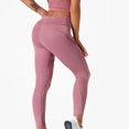 thumbnail image 5 of Jxximdong Leggings for Women Women's Seamless Knit Tight Height Waist Breathable Outdoor Running Fitness Pants Hip Lift Yoga Pants Pink L Yoga Pants, 5 of 7