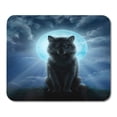 thumbnail image 1 of SIDONKU Werewolf Wolf Moon Forest Night Fantasy White Mousepad Mouse Pad Mouse Mat 9x10 inch, 1 of 1