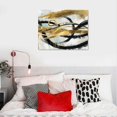 thumbnail image 5 of Orinice Abstract Canvas Prints Black And White Wall Art Pictures for Wall Decoration Gold Posters Graffiti Artwork Decor for Bedroom Dinning Room Home Office Kitchen 16x12in, 5 of 6