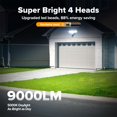 thumbnail image 2 of Luz LED de seguridad LUTEC 80W 9000LM con sensor de movimiento IP65, 2 of 8