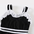 thumbnail image 6 of SGMVNU Girls Swimsuit with Cap Two Piece Swimwear Set Girls Swimwear 10-12 Cute Floral/Cartoon Bathing Suit Sunsuit, Size 4-5 Years, 5-Black, 6 of 6