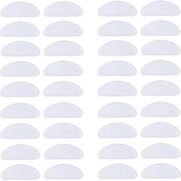 TOOAD 18 Paires Coussinets de Nez Adhésif Plaquettes de Nez en Silicone Antidérapante Nez Pad pour Lunettes Lunettes de Soleil Spectacles, 1 mm (Transparent)