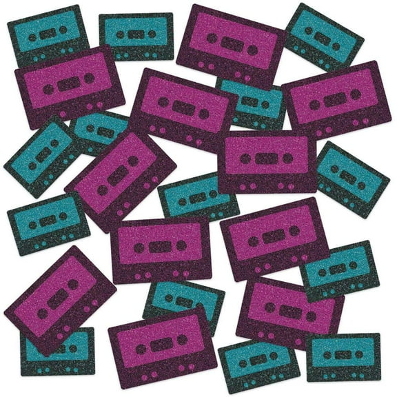 Glittery Cassette Tape Confetti - 1 Pack