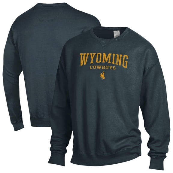 Men's ComfortWash  Gray Wyoming Cowboys Fleece Sweatshirt