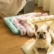 thumbnail image 4 of Cama para perros con estera autoenfriante para mascotas de verano, sofá cama duradero para perros y gatos, cama para cachorros de ratán fresca y acogedora para dormir, camas para gatos con fondo, 4 of 5