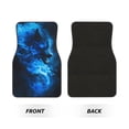 thumbnail image 2 of Yiaed Blue Fire Cool Wolf Print Carpet Floor Mats for Cars, Auto Accessories Front & Rear Car Floor Mats Car Floor Foot Mat Sets of 4 Pieces, 2 of 7