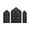 Black, variant on Set of 3 Multip Sized Wooden Shadows Boxes Wall Display Shelves for Collectible Figures Dustproof Storage Organizersle