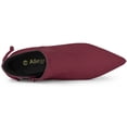 thumbnail image 4 of Unique Bargains Women's Pointy Toe Kitten Heel Ankle Booties, 4 of 6