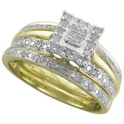 1/3 Carat T.W. Diamond 10kt Yellow Gold Bridal Set